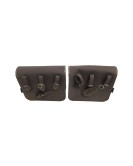 For Royal Enfield Classic 650 Genuine Leather Pannier Bags Rusty Brown With Mounting