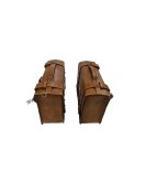 For Royal Enfield Classic 650 Genuine Leather Pannier Bags Tan Brown With Mounting