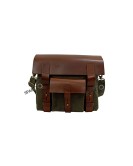 For Royal Enfield Classic 650 Genuine Leather Pannier Bags Olive With Mounting