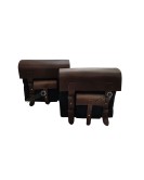 For Royal Enfield Classic 650 Genuine Leather Pannier Bags Black With Mounting