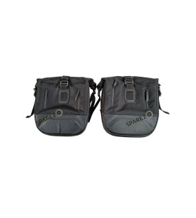 For Royal Enfield Classic 650 Genuine Leather Pannier Black Bags With Mounting