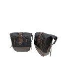 For Royal Enfield Classic 650 Genuine Leather Pannier Black and Brown Bags With Mounting