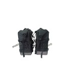 For Royal Enfield Classic 650 Canvas Pannier Bags Charcoal Black With Mounting