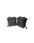 For Royal Enfield Classic 650 Canvas Pannier Bags Black With Mounting