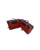 For Royal Enfield Classic 650 Genuine Leather Pannier Saddle Bags Red Black and Mounting