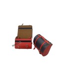 For Royal Enfield Classic 650 Genuine Leather Pannier Saddle Bags Red Black and Mounting
