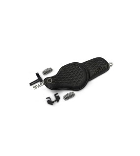 For Royal Enfield Classic 650 Genuine Leather Front and Rear Seat Black Color