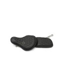 For Royal Enfield Classic 650 Genuine Leather Front and Rear Seat Black Color