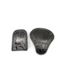 For Royal Enfield Classic 650 Genuine Leather Front and Rear Seat Black Color