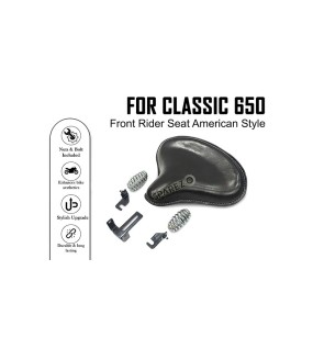 For Royal Enfield Classic 650 Front Rider American Type Solo Seat Black Color