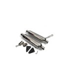 For Royal Enfield Classic 650 SS AEW TE 204 Exhaust Silencer Pair Polish