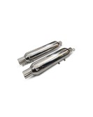 For Royal Enfield Classic 650 SS AEW TE 204 Exhaust Silencer Pair Polish