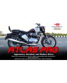 For Royal Enfield Classic 650 Atlas Pro Red Rooster Exhaust Silencer Polished