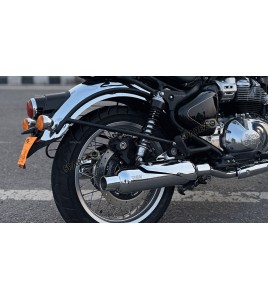 For Royal Enfield Classic 650 Rhino Racing Peashooter Exhaust Silencer Polished 