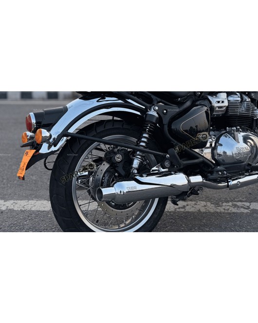 For Royal Enfield Classic 650 Rhino Racing Peashooter Exhaust Silencer Polished 