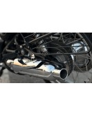 For Royal Enfield Classic 650 Rhino Racing Peashooter Exhaust Silencer Polished 