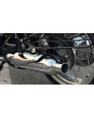 For Royal Enfield Classic 650 Rhino Racing Peashooter Exhaust Silencer Polished 