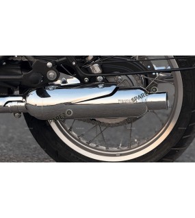 For Royal Enfield Classic 650 Rhino Racing Peashooter Exhaust Silencer Polished 