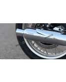 For Royal Enfield Classic 650 Rhino Racing Peashooter Exhaust Silencer Polished 