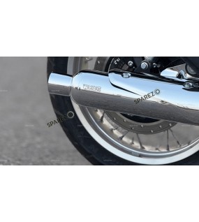 For Royal Enfield Classic 650 Rhino Racing Peashooter Exhaust Silencer Polished 