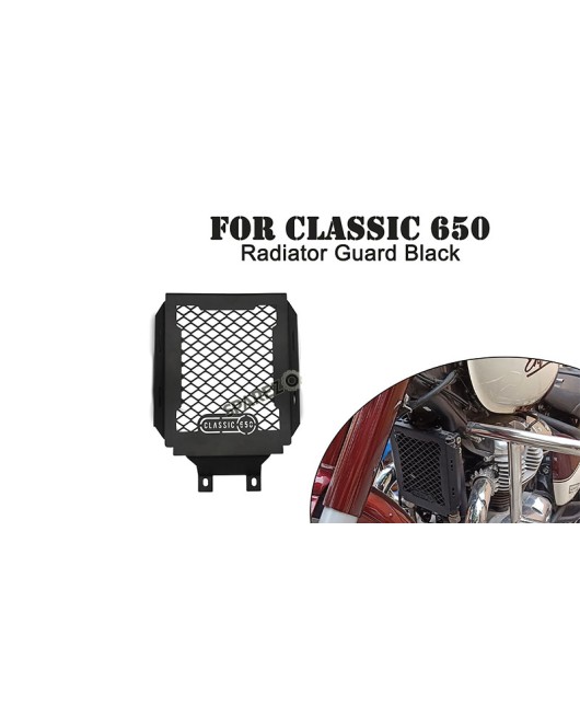 For Royal Enfield Classic 650 Stainless Steel Radiator Guard Black