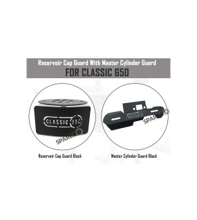 For Royal Enfield Classic 650 Master Cylinder Guard and Reservoir Cap Guard Black