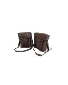 For Royal Enfield Classic 650 Military Pannier Bags Coffee Brown With Mounting