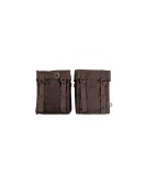 For Royal Enfield Classic 650 Military Pannier Bags Coffee Brown With Mounting