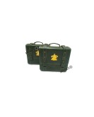 For Royal Enfield Classic 650 Leather Dark Green Pannier Bags and Mounting
