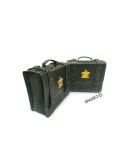 For Royal Enfield Classic 650 Leather Dark Green Pannier Bags and Mounting