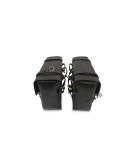 For Royal Enfield Classic 650 Leather Black Color Pannier Bags and Mounting