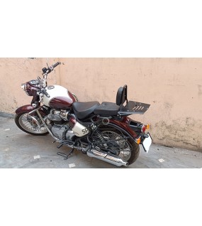 For Royal Enfield CLASSIC 650 Touring Backrest With Luggage Rack Black