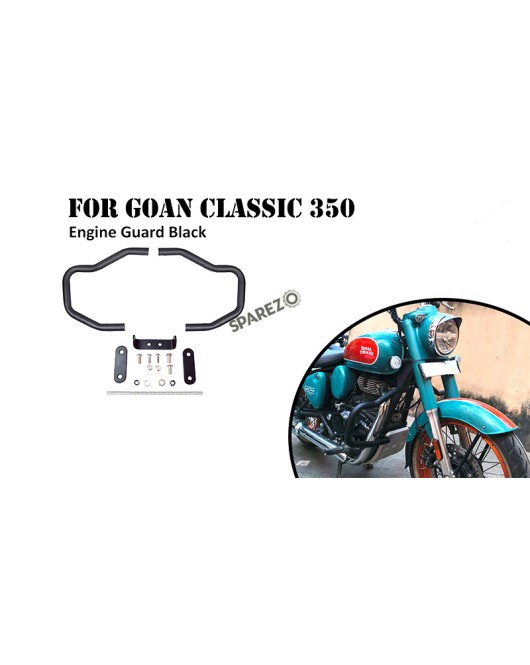 Fit For Royal Enfield Goan Classic 350 Crash Bar Engine Guard Black