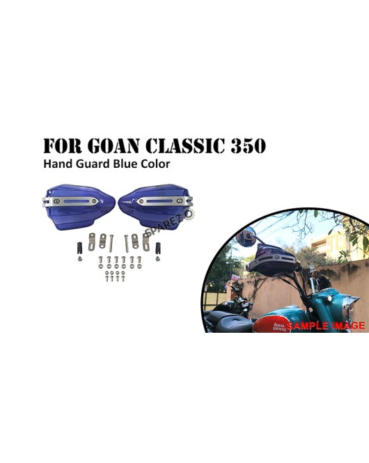 Fit For Royal Enfield Goan Classic 350 Tinted Blue Color Hand Guard Kit
