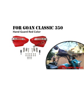 Fit For Royal Enfield Goan Classic 350 Tinted Red Color Hand Guard Kit