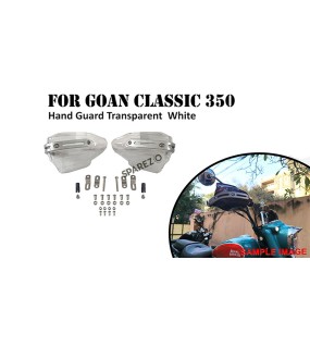 Fit For Royal Enfield Goan Classic 350 Transparent White Hand Guard Kit