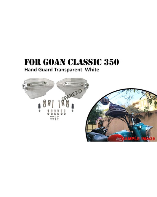 Fit For Royal Enfield Goan Classic 350 Transparent White Hand Guard Kit