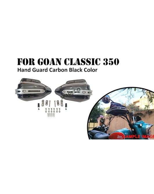 Fit For Royal Enfield Goan Classic 350 Carbon Black Color Hand Guard Kit