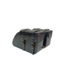 Fit For Royal Enfield Super Meteor 650 Leather Pannier Bags with Saddle Stays