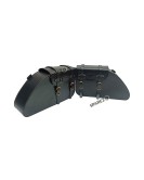Fit For Royal Enfield Super Meteor 650 Leather Pannier Bags with Saddle Stays