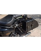 Fit For Royal Enfield Super Meteor 650 Leather Pannier Bags with Saddle Stays