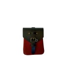 Fit For Royal Enfield Goan Classic 350 Leather Magnetic Tank Pouch Red and Black