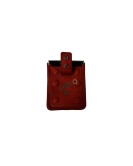 Fit For Royal Enfield Goan Classic 350 Leather Magnetic Tank Pouch Red and Black