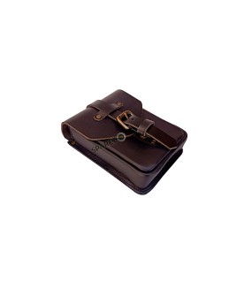 Fit For Royal Enfield Goan Classic 350 Leather Magnetic Tank Pouch Black Color