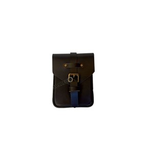Fit For Royal Enfield Goan Classic 350 Leather Magnetic Tank Pouch Black Color