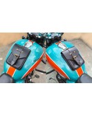 Fit For Royal Enfield Goan Classic 350 Leather Magnetic Tank Pouch Black Color