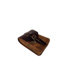 For Royal Enfield Goan Classic 350 Leather Magnetic Tank Pouch Tobacco and Black