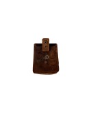For Royal Enfield Goan Classic 350 Leather Magnetic Tank Pouch Tobacco and Black