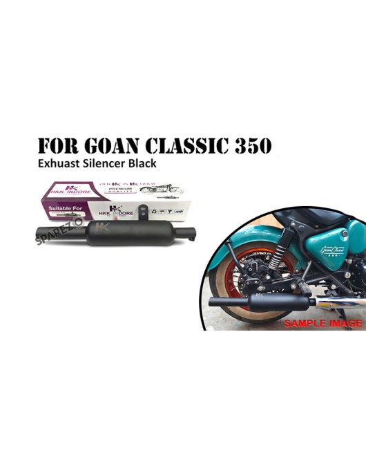 Fit For Royal Enfield Goan Classic 350 Indori Black Exhaust Silencer   