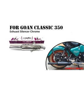 Fit For Royal Enfield Goan Classic 350 Indori Chrome Exhaust Silencer